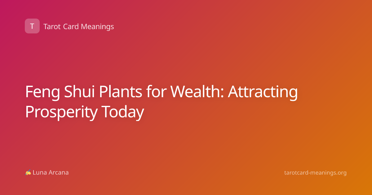 Feng Shui Plants for Wealth: Attracting Prosperity Today